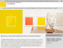 Tablet Screenshot of fondazionecalderara.it